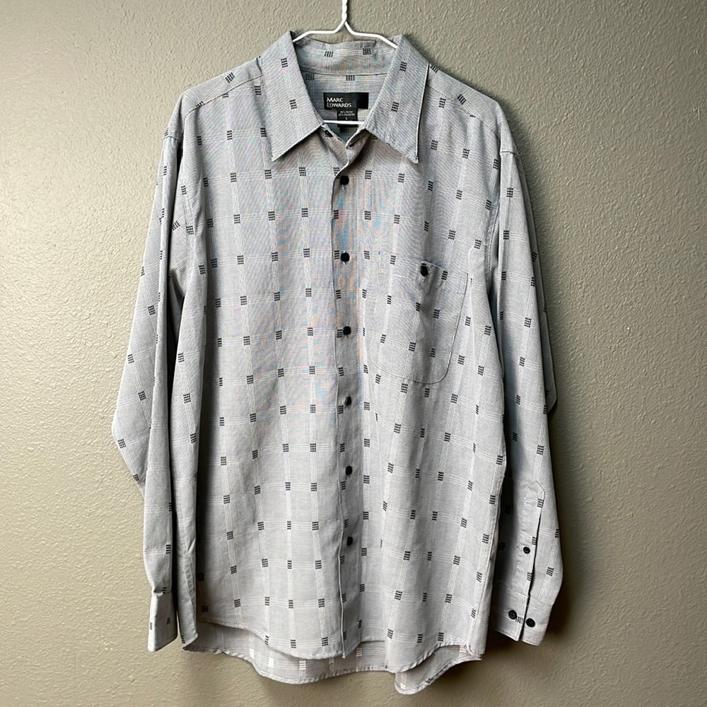 Marc Edward’s size L button down shirt.